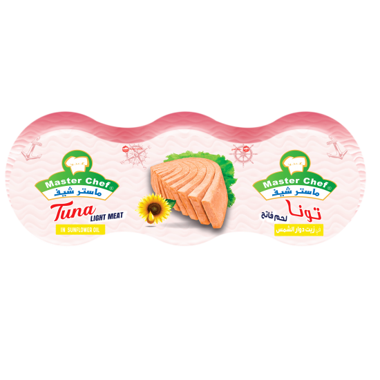 Master Chef Tuna Light Meat in Sunflower Oil 3* 170GM