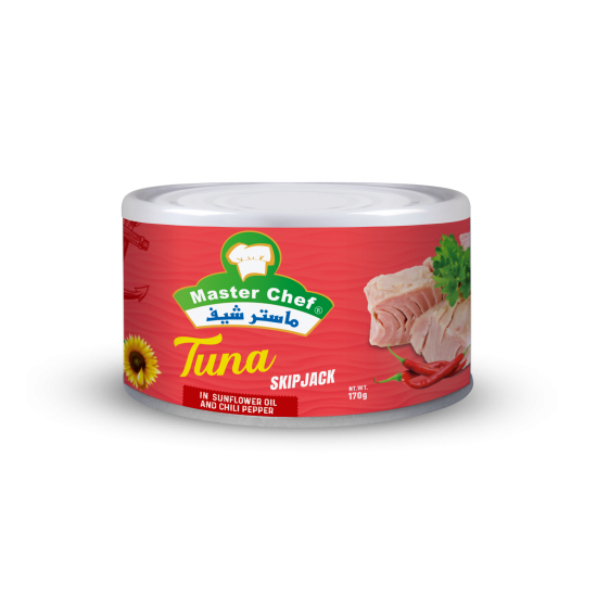 Master Chef Tuna Skip Jack in Sunflower & Chili Pepper 170GM